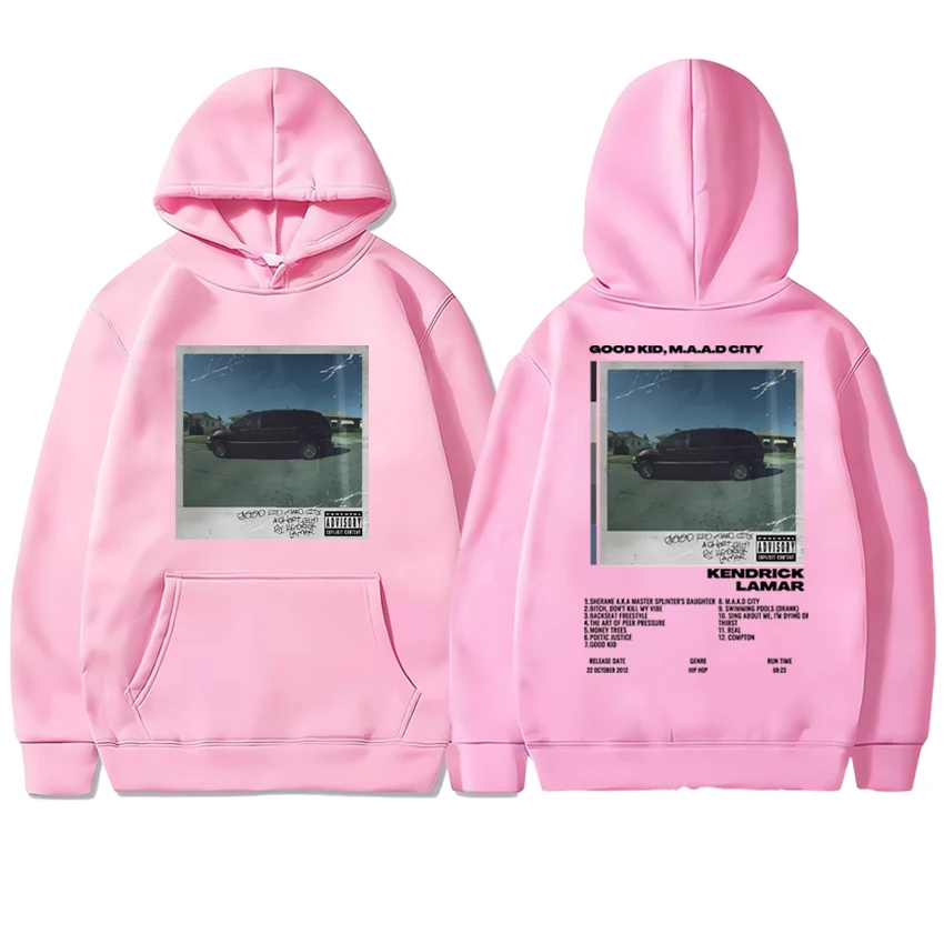 Hot Rapper Kendrick Lamar good kid maad city Album Cover Hoodie Men Women hip hop vintage streetwear Unisex Fleece Sweatshirt