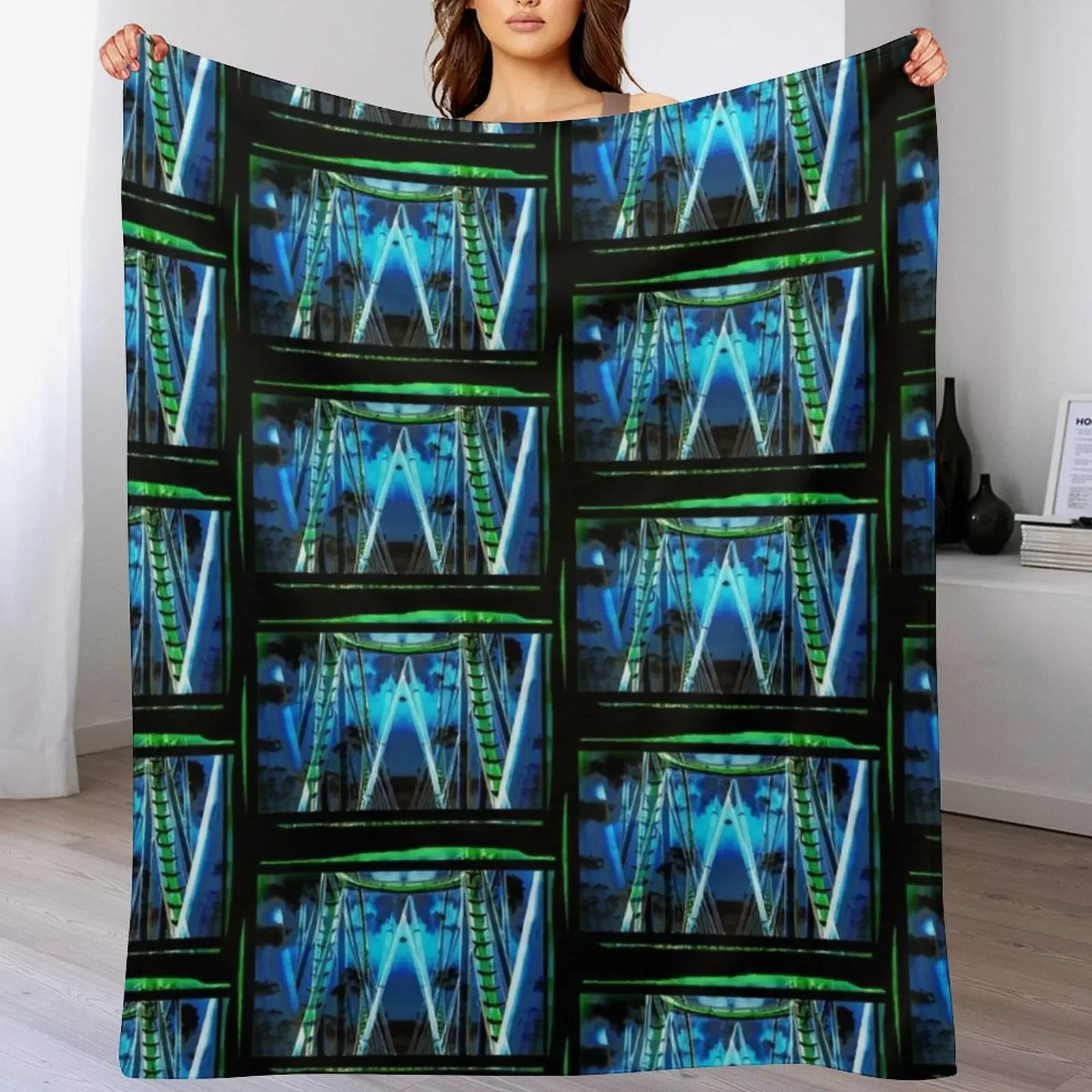 

Rollercoaster Throw Blanket Bed linens Soft Plaid Loose Blankets