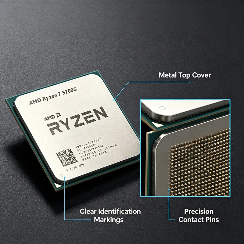 Integrated Graphics Processor AMD Ryzen 7 5700G R7 5700G AM4 Interface Zen3 Chip 16MB L3 Cache 4.6GHz Without Retail Packaging