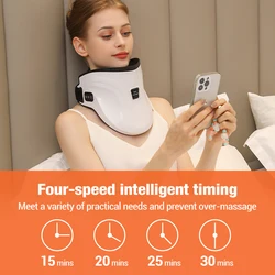 Electric Air Pressure Neck Brace with Remote Control Cervical Protector Hot Compress Posture Correction Support Health Care