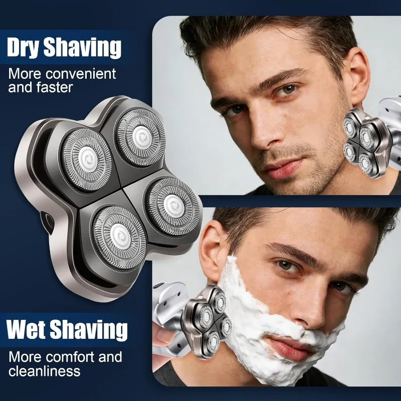 

Pro 4 Shaver Head Replacement Compatible with Skull Pitbull, Butterfly Kiss Pro & Palm Shavers Washable for Wet & Dry Shaving