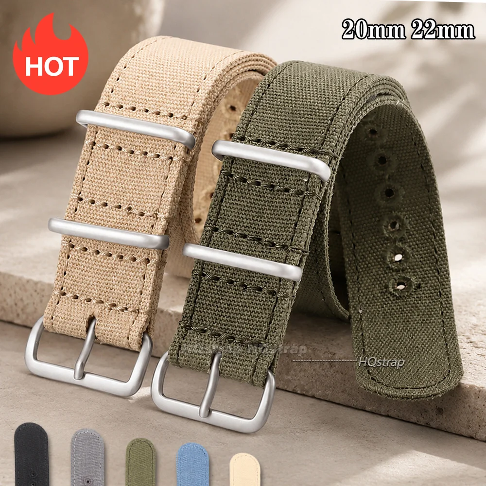 Pulseira de Relógio em Tecido de Nylon 20mm 22mm Universal Esportiva de Uma Peça Macia em Lona para Mulheres e Homens Acessórios de Pulseira
