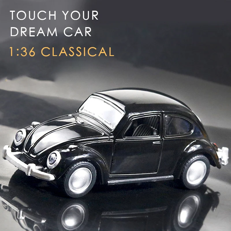 KaKBeir High Simulation Retro Classic Beetle, 1:36 Alloy Car Models, Metal Diecasts, Pull Back Toy Vehicles