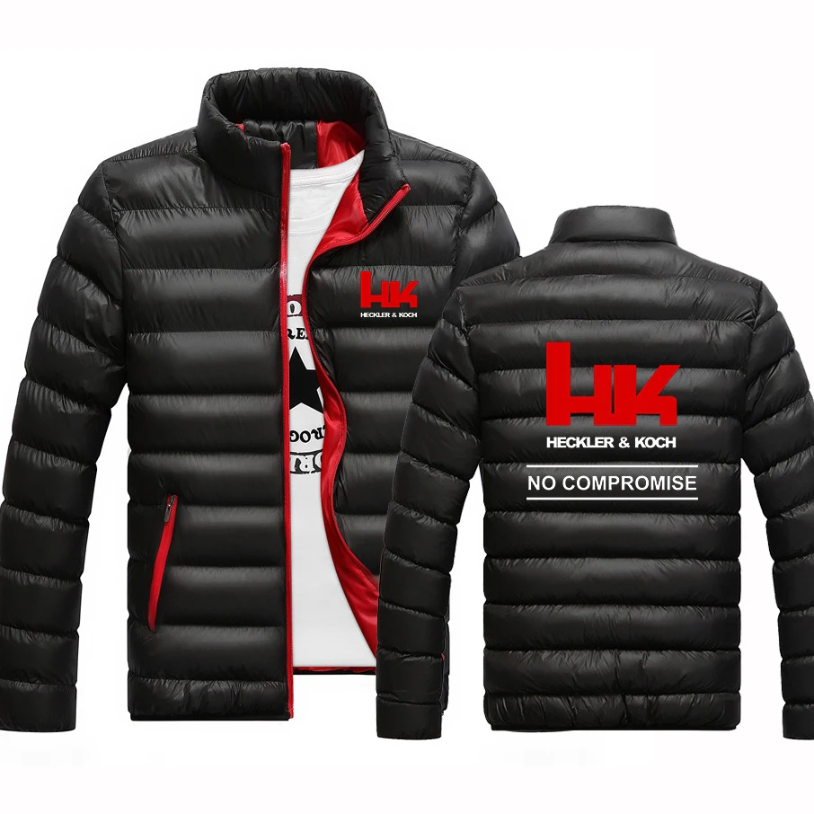 

2024 Men New Hk Heckler Koch No Compromise Autumn and Winter Printing High Quality Leisure Capless Cotton Clothes Jacket Tops