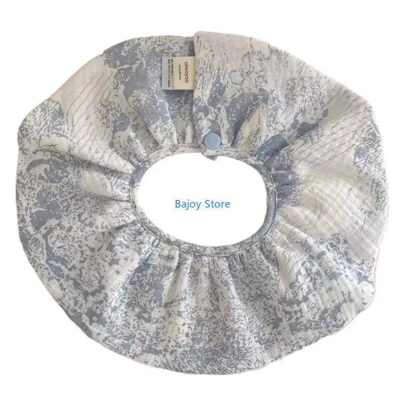 

63HE Baby Burp Cloths Drooling Apron for Toddlers 0-3 Year Breathable Nursing Bib