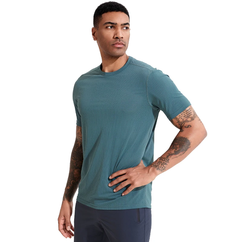 Quick-Dry Gym Men Sports Streetwear T-shirt Fashion Breathable Fitness Trainer  Tee Running Marathon Jogging Marathon Shirt
