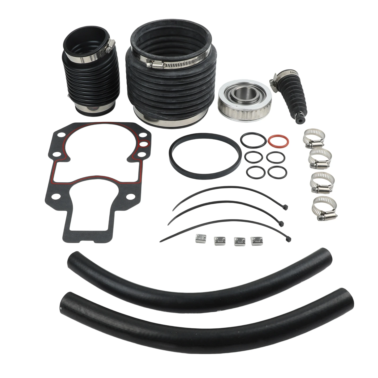 Transom Bellows Kit for MerCruiser For Alpha One Gen 1 with Rubber Bellows Stainless Steel Clamps and Water Intake Hoses