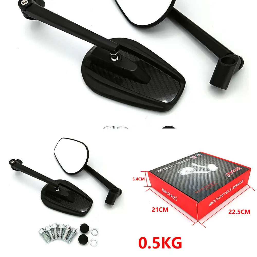 10 mm Motorradspiegel, 8 mm Rückspiegel, universell für E-Bike, Roller, 2 Stück/Paar, konvexer Rückspiegel für Elektrofahrzeuge