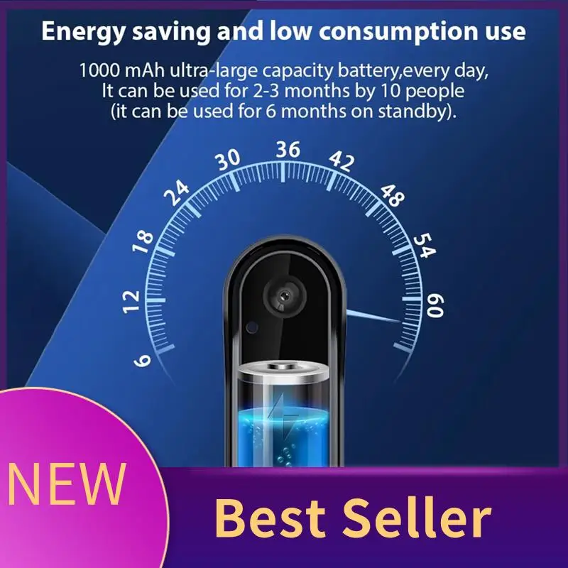 HFES ワイヤレスビデオドアベルカメラチャイムインテリジェントビデオベルカメラインターホンドアベルナイトビジョンホームオフィス用