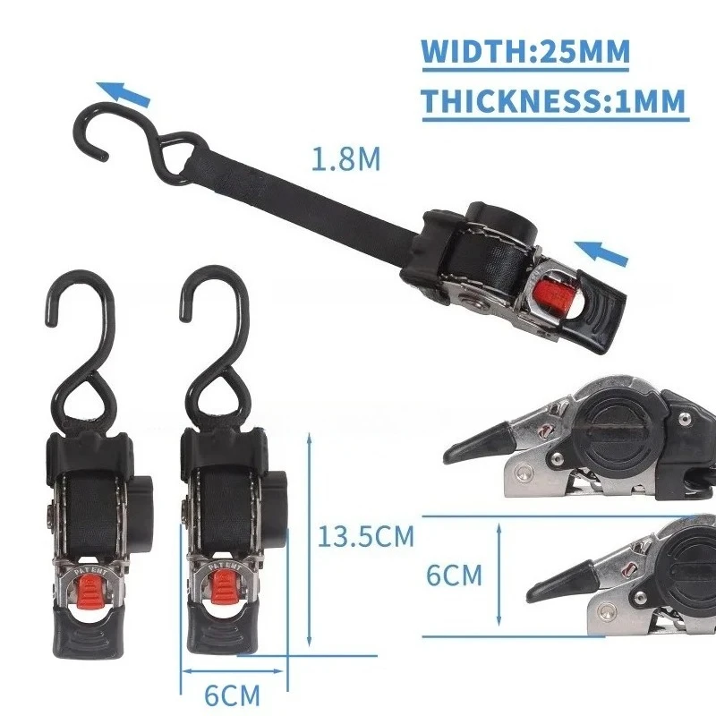 Motorcycle Fastening Automatic Telescopic Fastening Ratchet