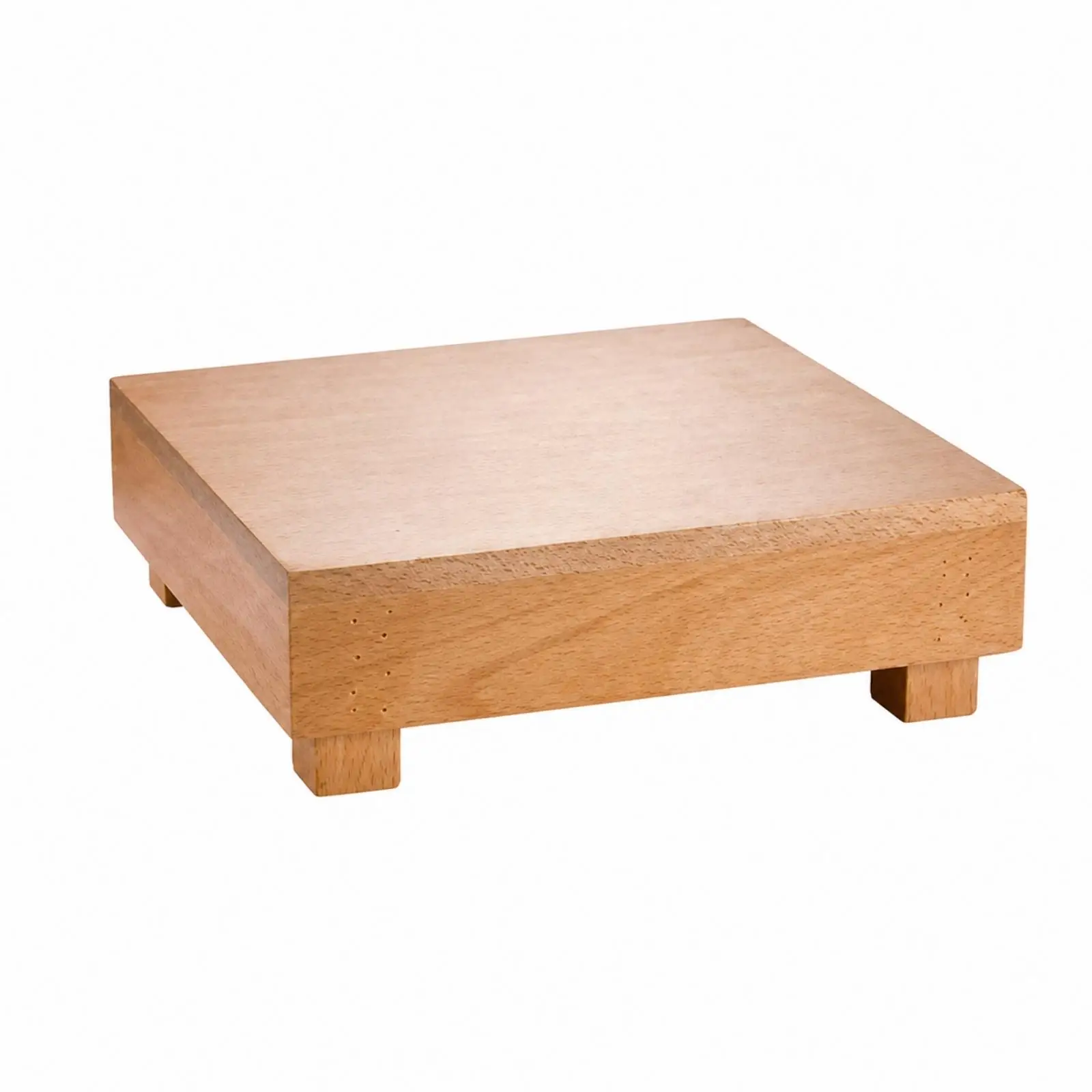 Four Leg Wooden Cheese Board Stand for Buffet Serving Tray Riser for Sweet Table Setup