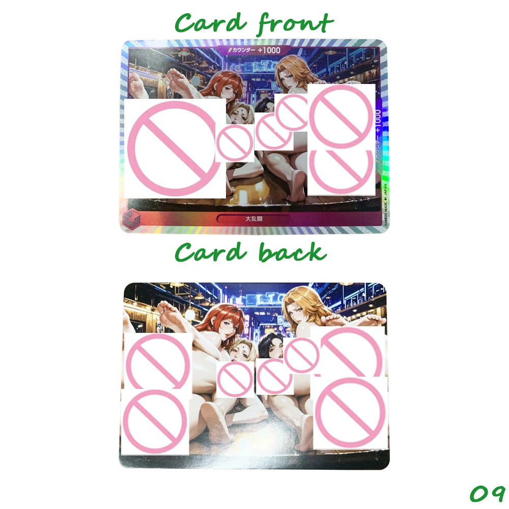 Sexy Anime Naked Girl Collection Card Big Breasted Beauties Nude Card Refractive Color Flash Embossed Textured Otaku Gifts