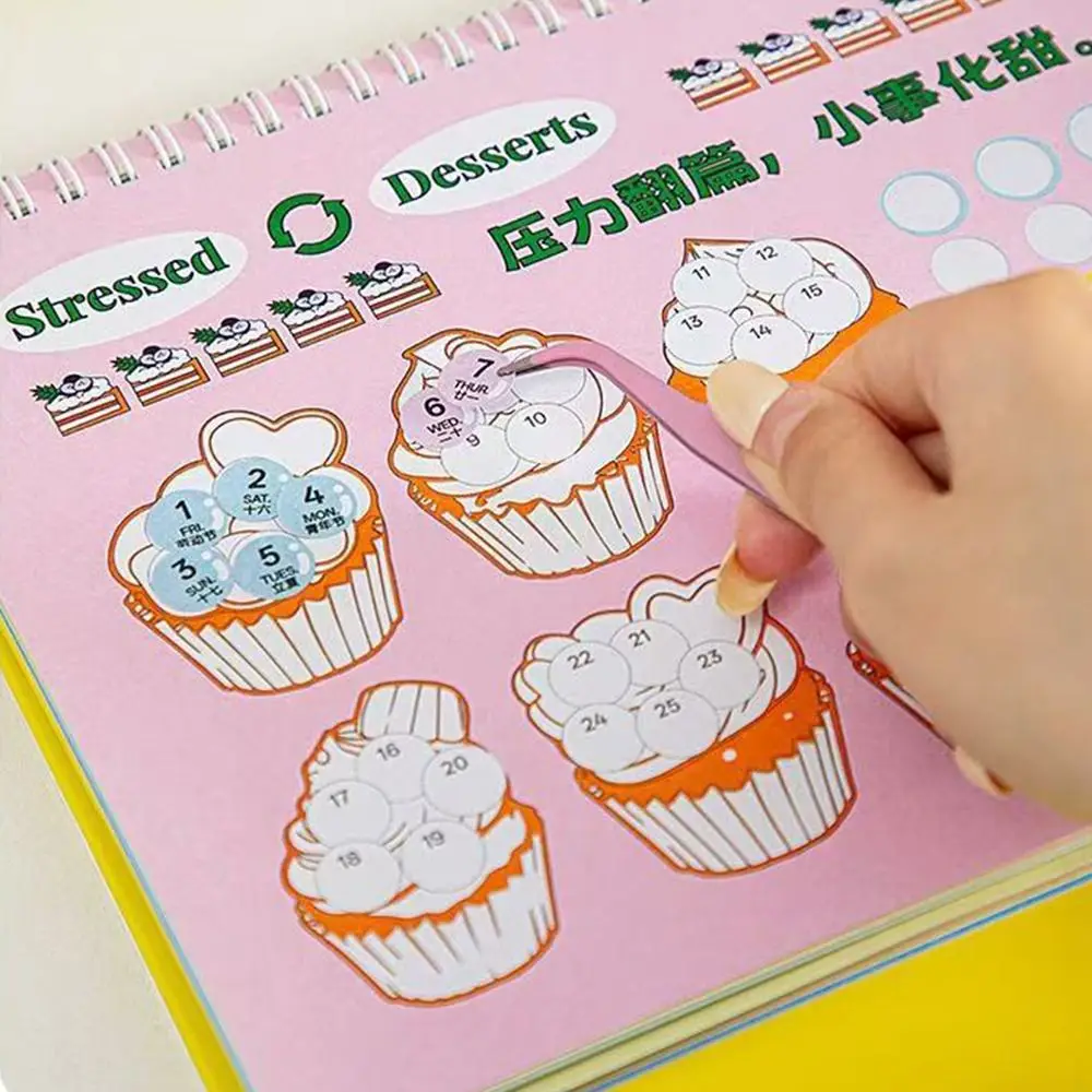 

Kawaii 2026 Calendar To Relieve Stress Simple 365 Days Planner Sheet Desktop Decoration Schedule Organizer Office Supplies