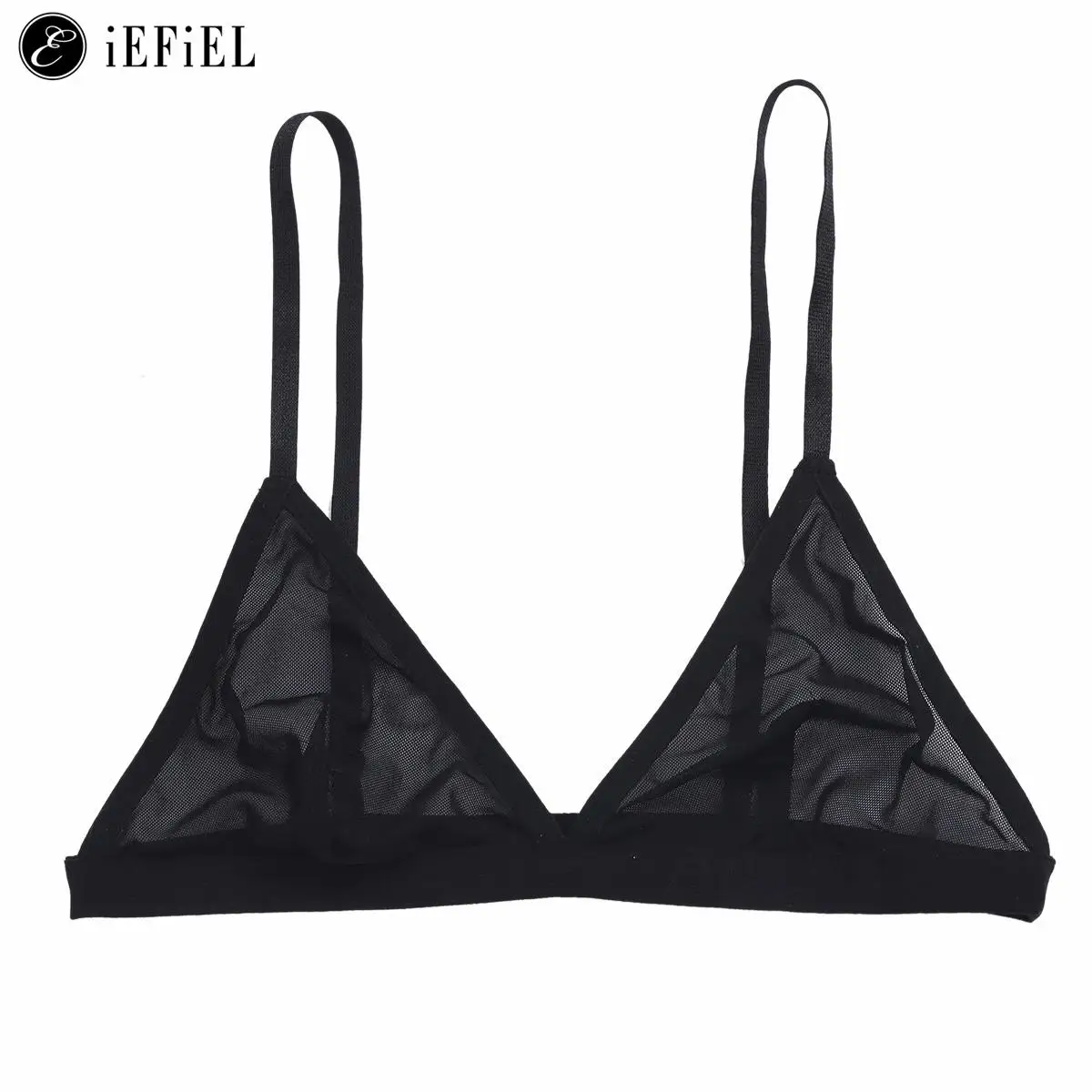 

Womens Sheer Mesh Transparent Wireless Unlined Bra Tops Sexy Triangle Bralette Balconette Comfortable Brassiere Underwear