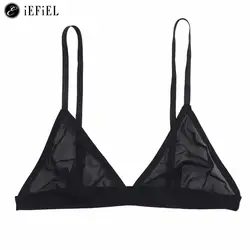 Damen transparente Mesh transparente drahtlose ungefütterte BH-Tops sexy Dreieck Bra lette Balcon ette bequeme Büstenhalter Unterwäsche