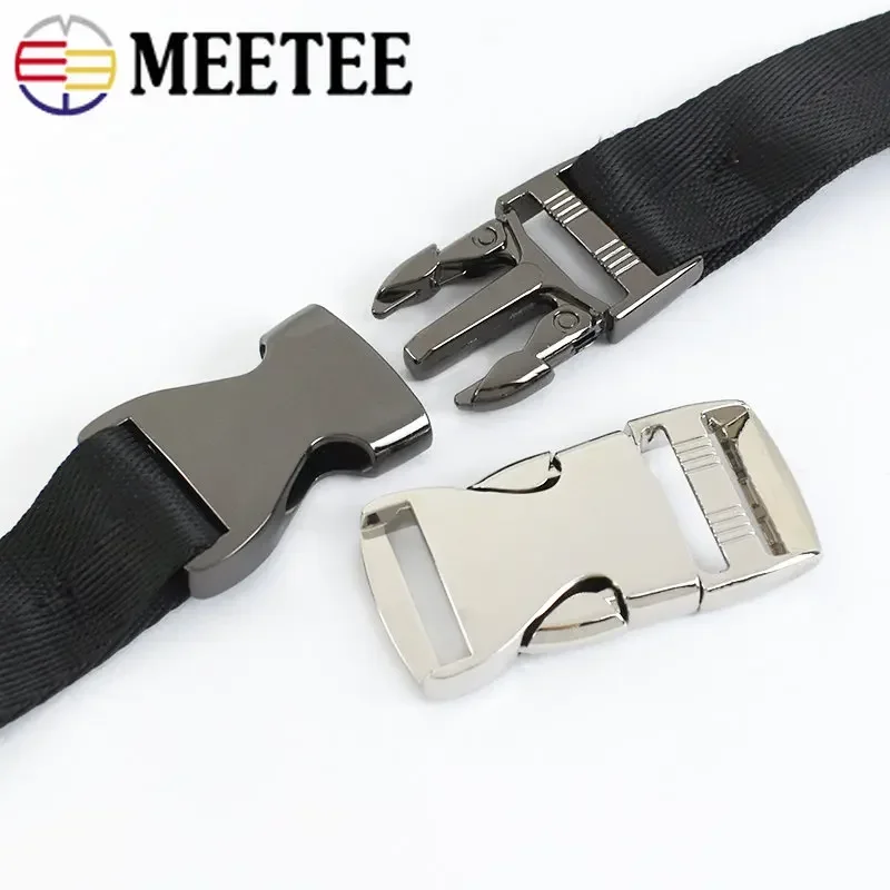 2/5Pcs 20-38mm Metal Quick Side Release Buckle Bag Belt Dog Collar Webbing Strap Adjust Clasps Hook Sewing Hardware Accessories