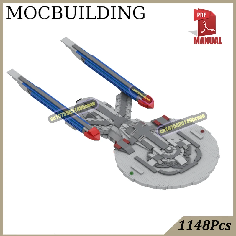 

Космический корабль Enterprise MOC, строительные блоки, космические пути, строительные игрушки, подарок на день рождения
