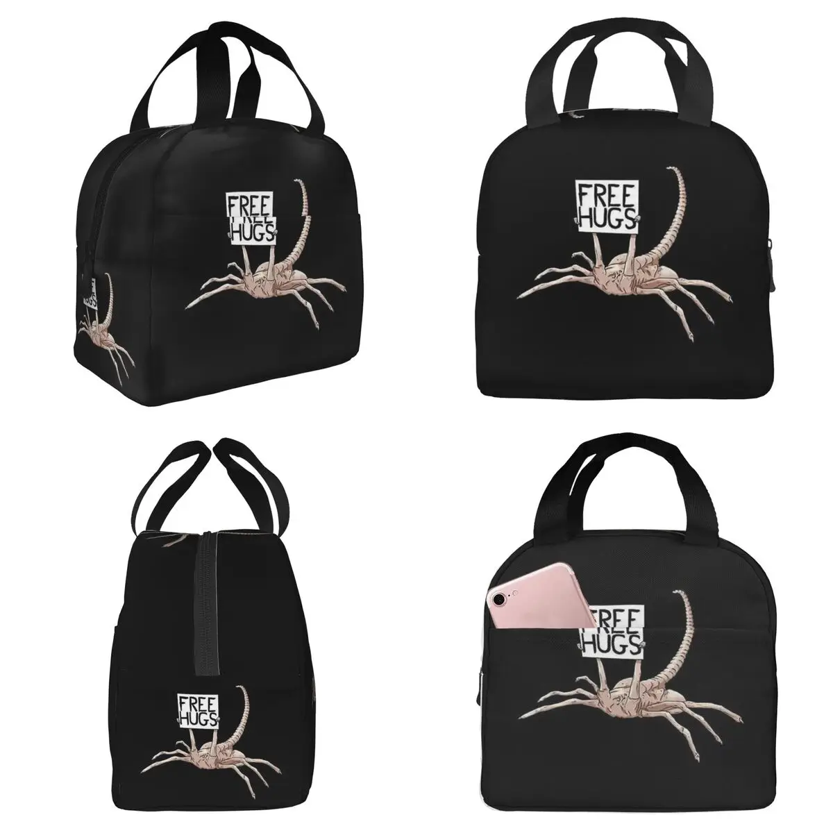 Bolsa térmica para el almuerzo con diseño de Horror Face Hugger Facehugger Alien Xenomorph para mujer, bolsa térmica para oficina, caja térmica para comida, portátil