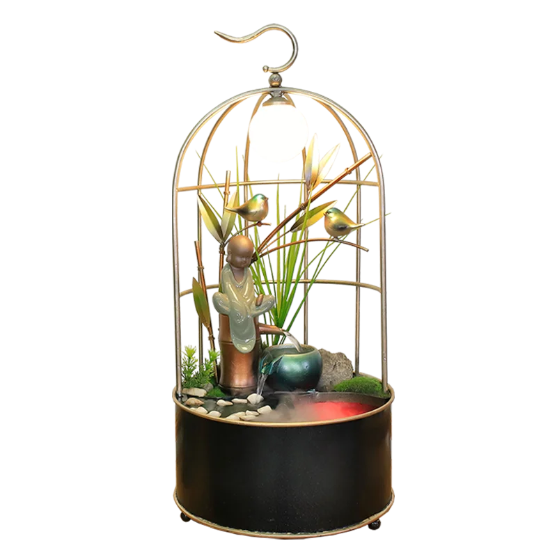 CX new Chinese modern wrought iron desktop running water fountain water feature