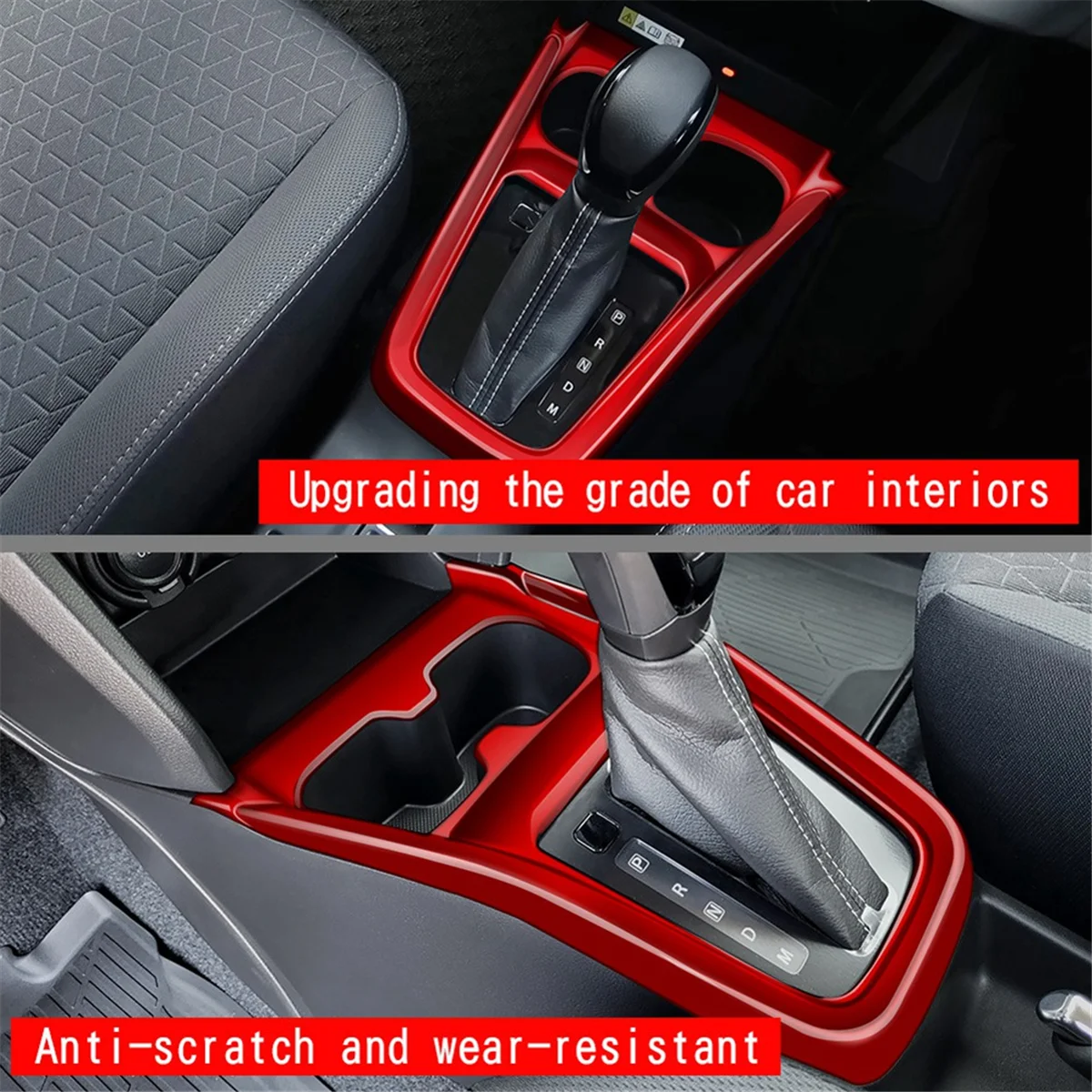 Car C-Car Center Console Gear Shift Frame Cup Holder Trim Cover Sticker Interior Accessories for Swift
