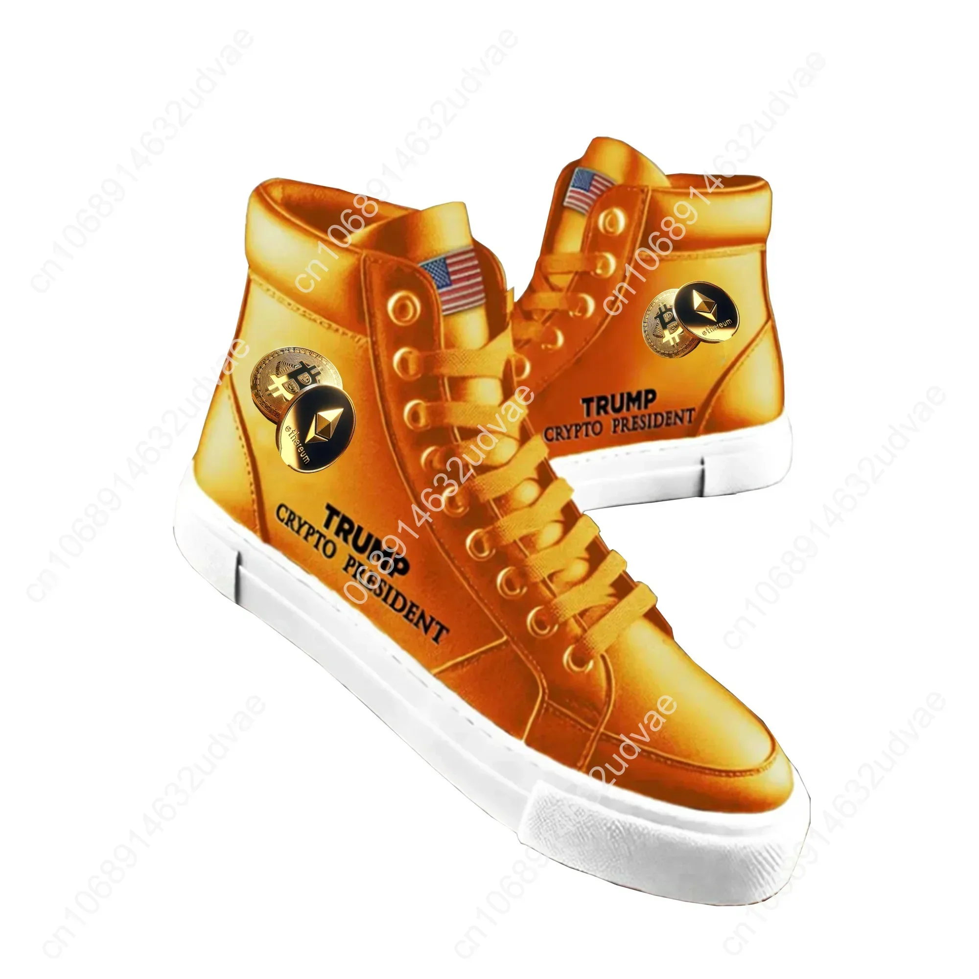 Bitcoin Ethereum Orange Shoes 100% Top Quality Trump Sneakers Crypto President 2024 MAGA Never Surrender Mens Casual Road Boots