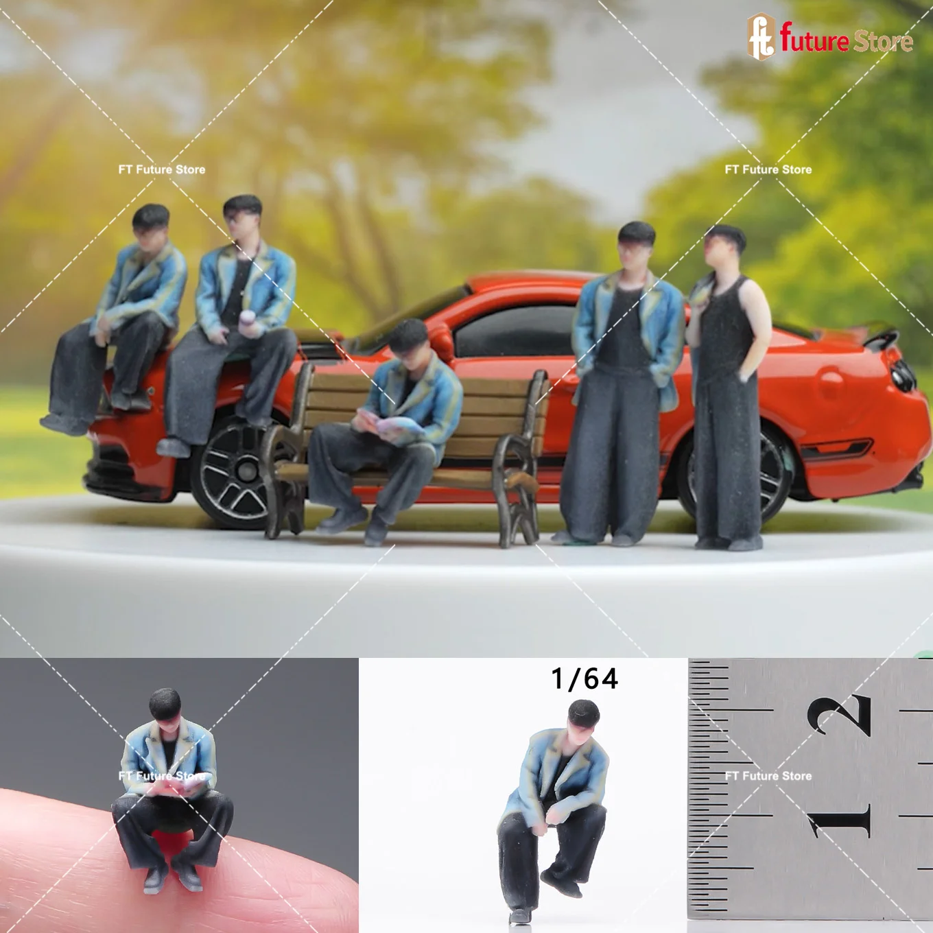 

Real Person Miniature Figure 1/64 1/43 1/24 1/18 Trendy Suit Boy Scene 3D Print Mini Doll Diorama Model Props For Cars Decor