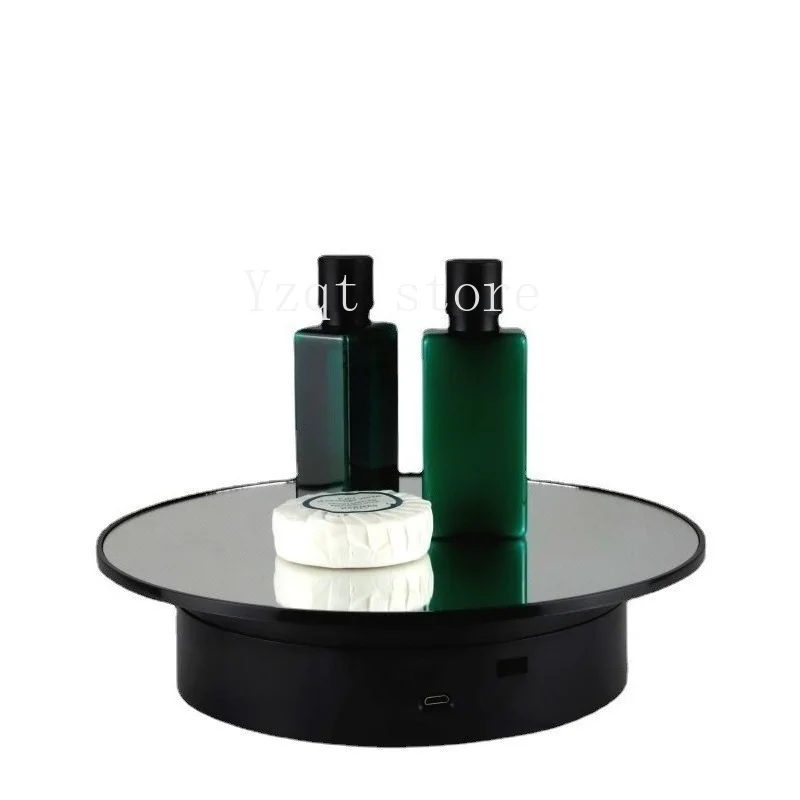 Cross-border new electric charging turntable live jewelry shooting display table intelligent adjustable speed angle automatic