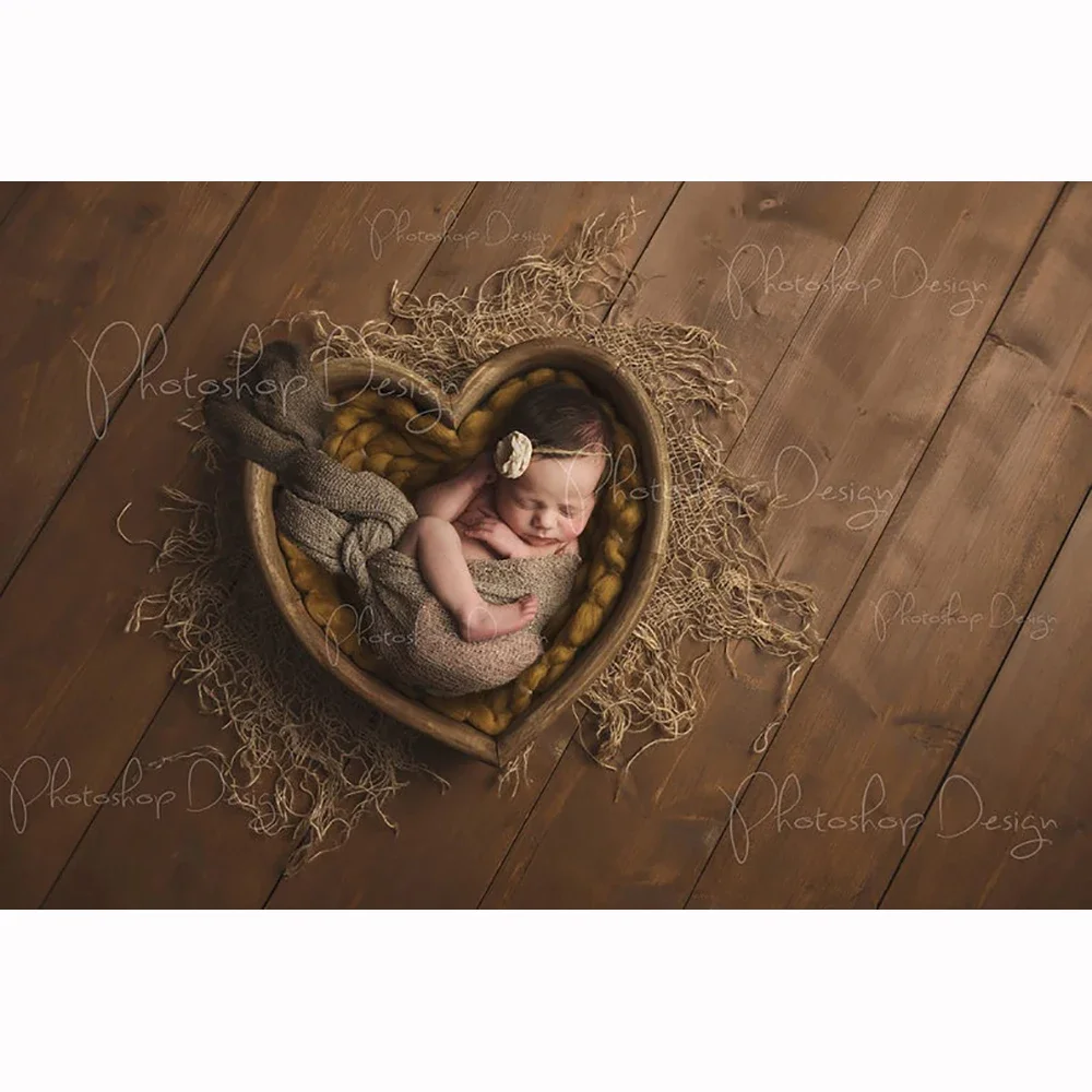 Baby Props Newborn Photography Accessories Vintage Wooden Basket Studios Shoot Props Wood Bucket Infant Photo Shooting Sofa Bed