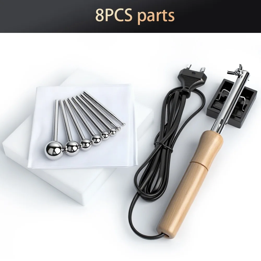 DIY Fabric Flower Ironing Machine Flower Making Tools Adjustable Temperature Ball Spatula Electric Ironing Machine Set (EU Plug)