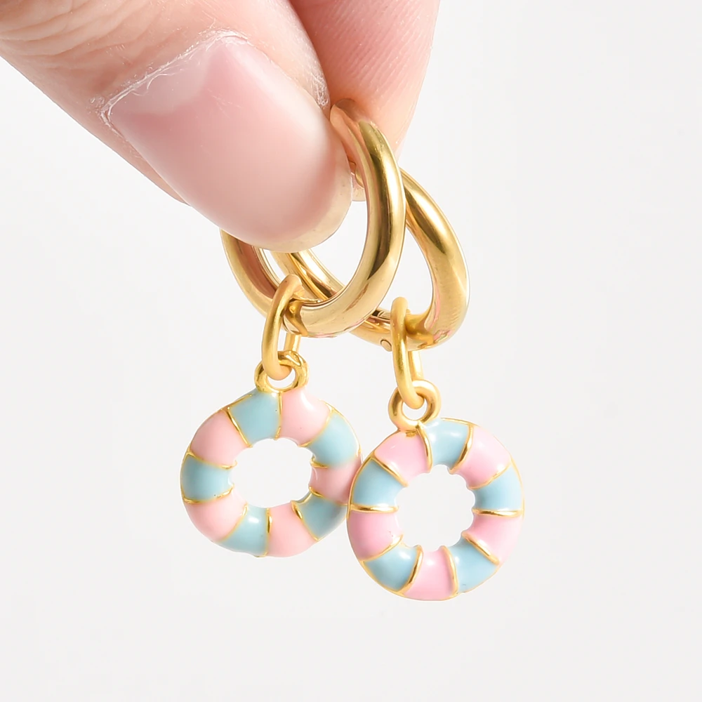 مضحك الجدة هوب أقراط صغيرة لطيف الكعك الآيس كريم كعكة الحلوى استرخى هوب هوجيز أقراط للنساء الفتيات فكرة هدية الموضة