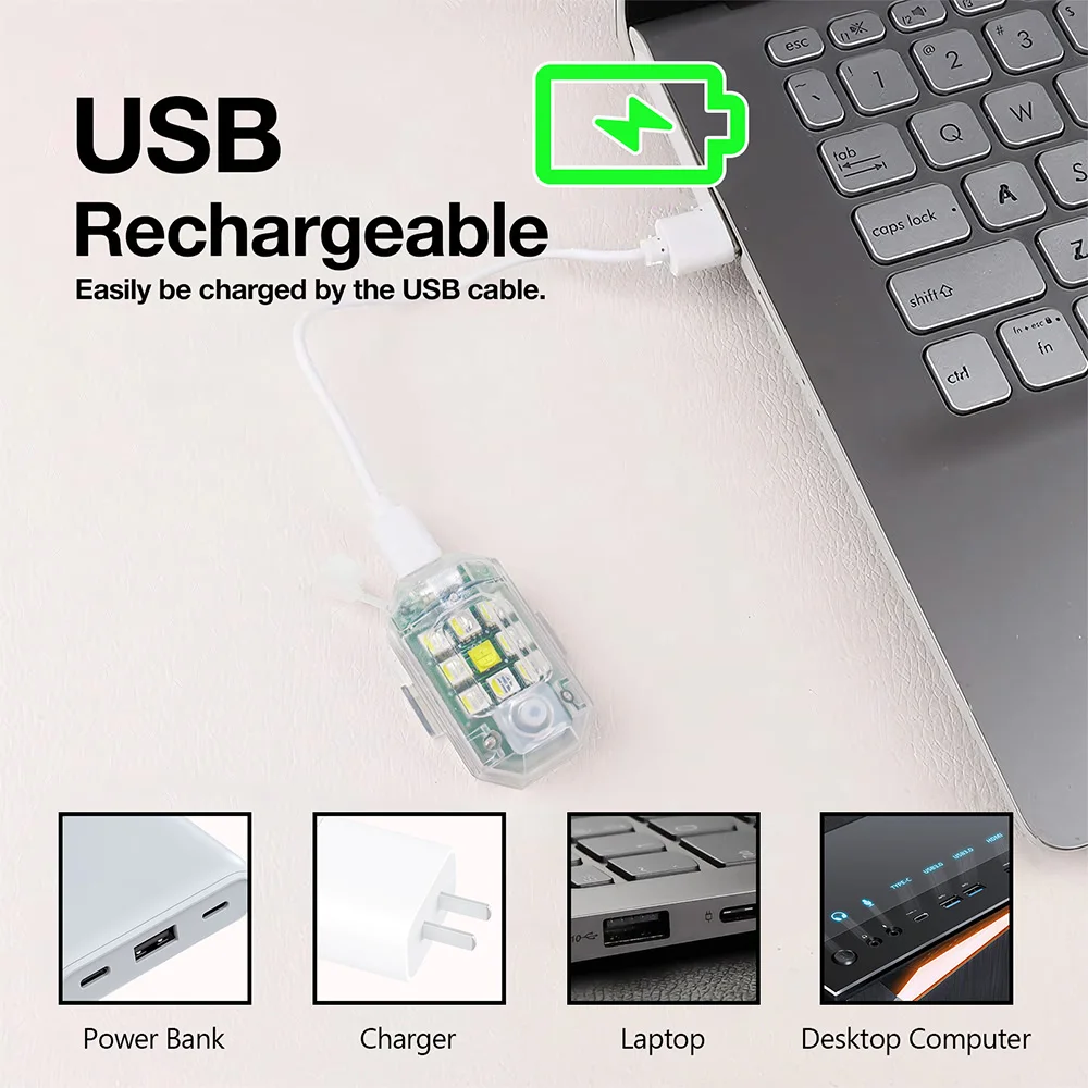 Wireless Remote Control RGB LED Strobe Light Anti Crash Night Warning Beacon for Drones Cars Motorcycles Aviation Use - Image 5