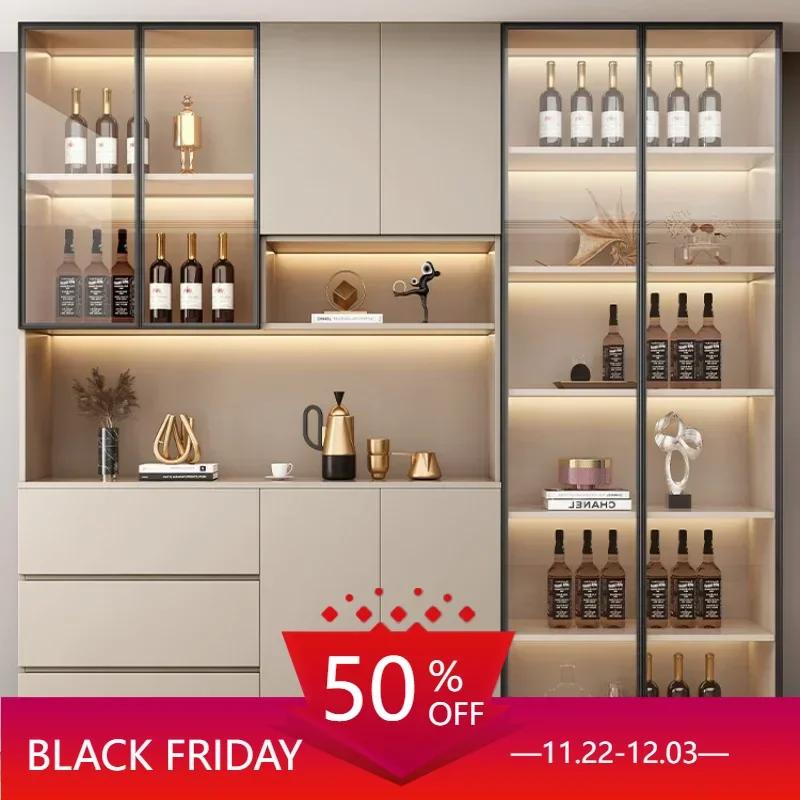 Corner Storage Wine Cabinets High Kitchen Wall Restaurant Luxury Living Room Estante Vinos Wine Cabinets Bar Furniture QF50JG