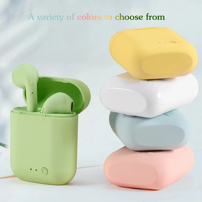 I12 Macaron Bluetooth Headset Matte Sports Binaural Wireless I12tws Bluetooth Headset 5.0