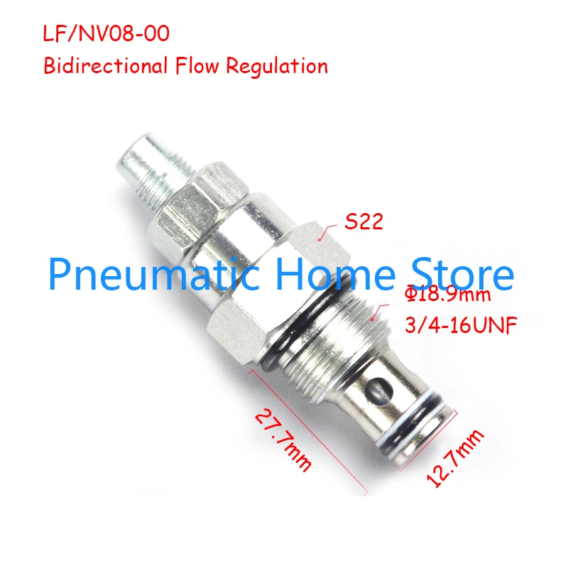 

Threaded Cartridge Hydraulic Adjustable Restriction Valves Bidirectional Throttle Valve LF08-00 Flow Control NV08