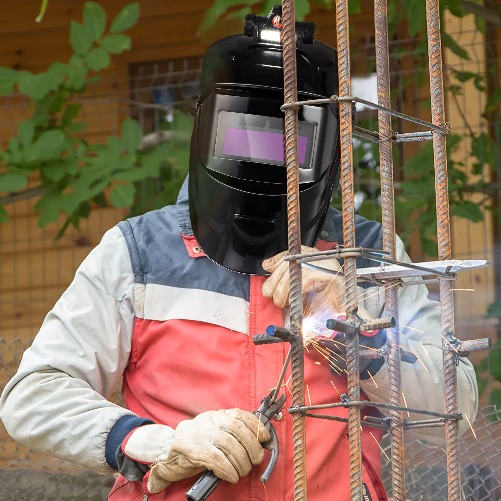 

Сварочные очки на солнечной батарее с большим экраном, автоматическим затемнением (8 уровней), 10 пластинками, дышащие, регулируемые, для защиты глаз