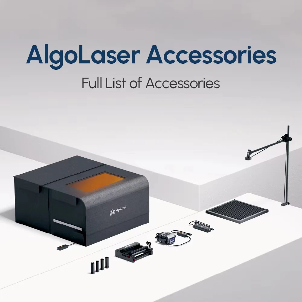 AlgoLaser Laser Engraver Metal Cover  Engraver Raiser Raised Footpads Rotary Roller Extension Kits Adds-on Accessories Parts