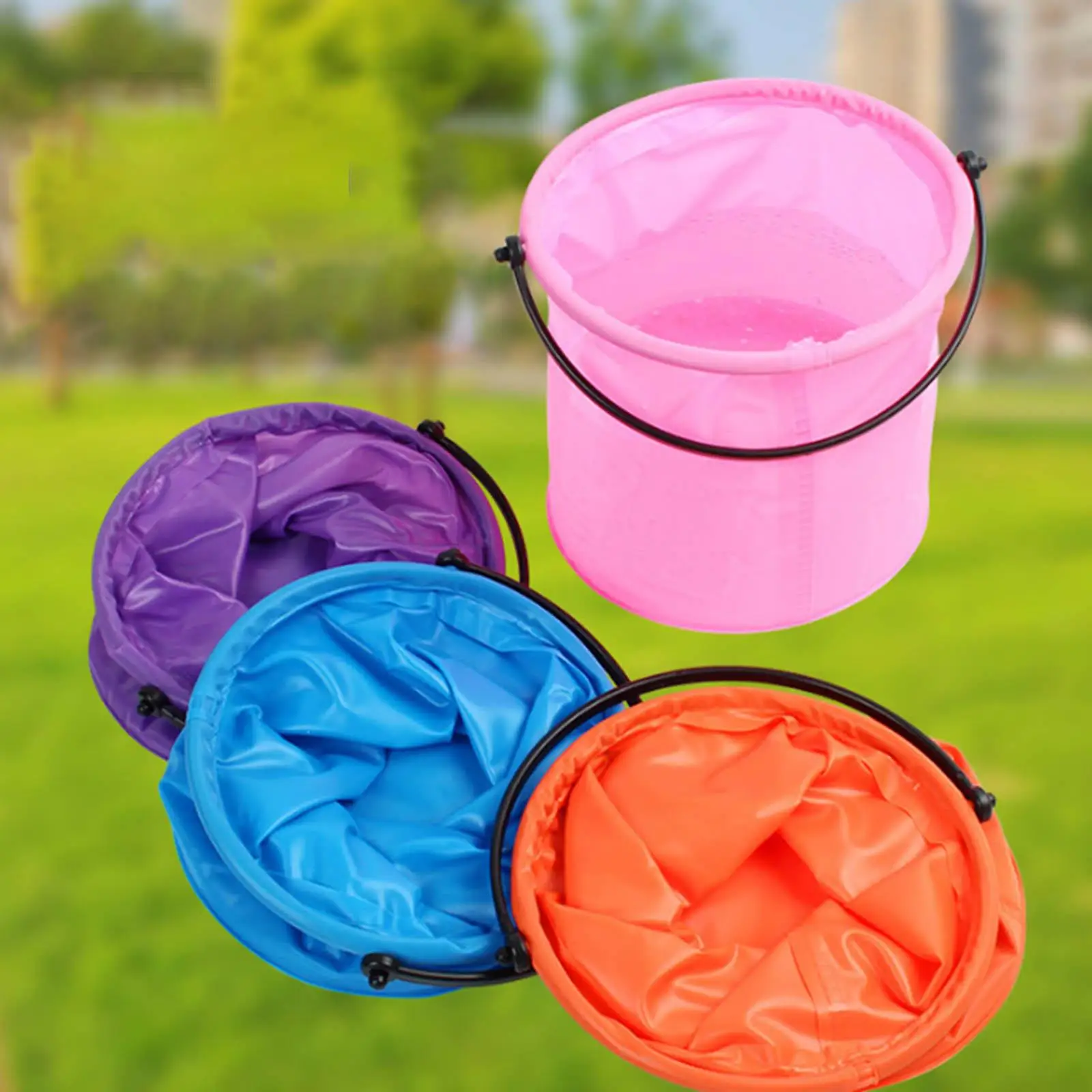 Collapsible Bucket Portable Space Saving Waterpot Wash Basin Folding Bucket for Car Washing Fishing Travelling Camping Hiking