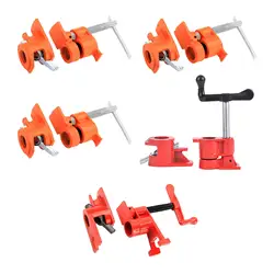 2PCS Wood Gluing Pipe Clamp Set Tools Durable Heavy Duty Metal for Woodworking Carpentry DIY Projects Workshop Home Improvement
