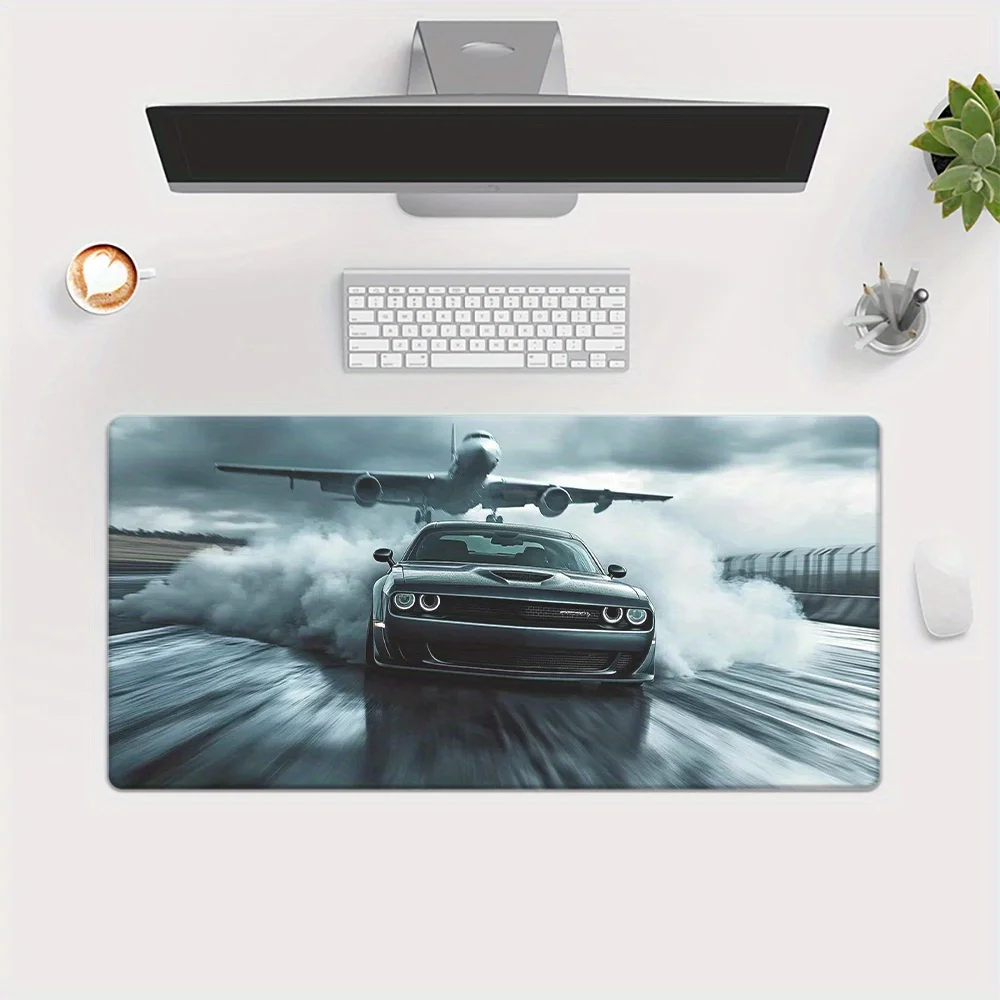 

Коврик для мыши Car vs Plane XXL, крутой игровой коврик для стола для любителей скорости