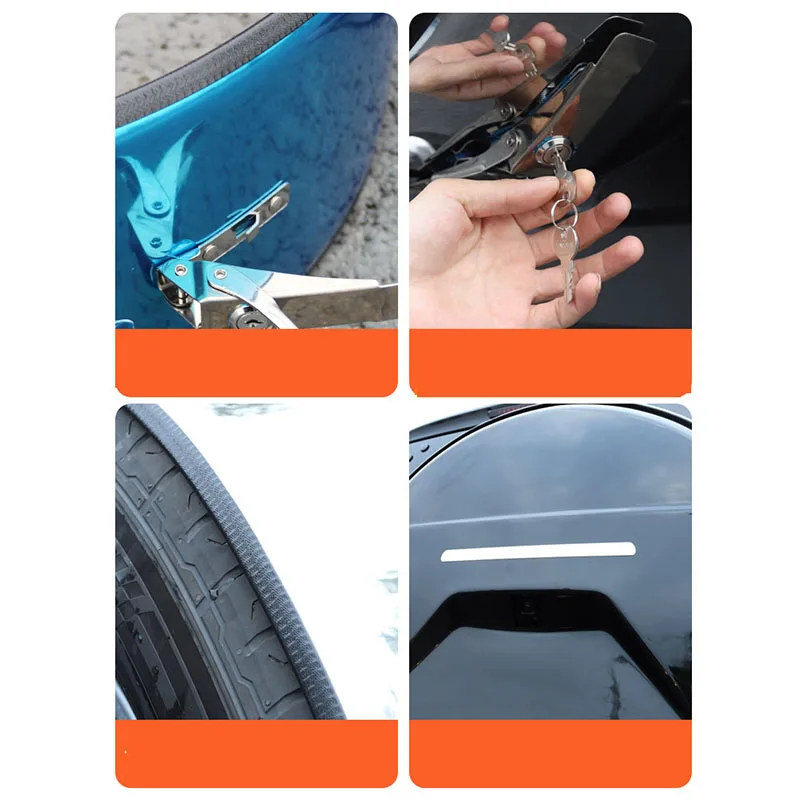 ForBaic2024 BJ40 spare tire cover modification special stainless steel car wheel hub cover tire cover urban hunter version