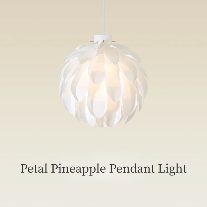 

Bedroom Bedside Pine Cones Pendant Lights Modern Creative Ceiling Lighting for Dining Room Acrylic Petal Pendant Chandelier Lamp