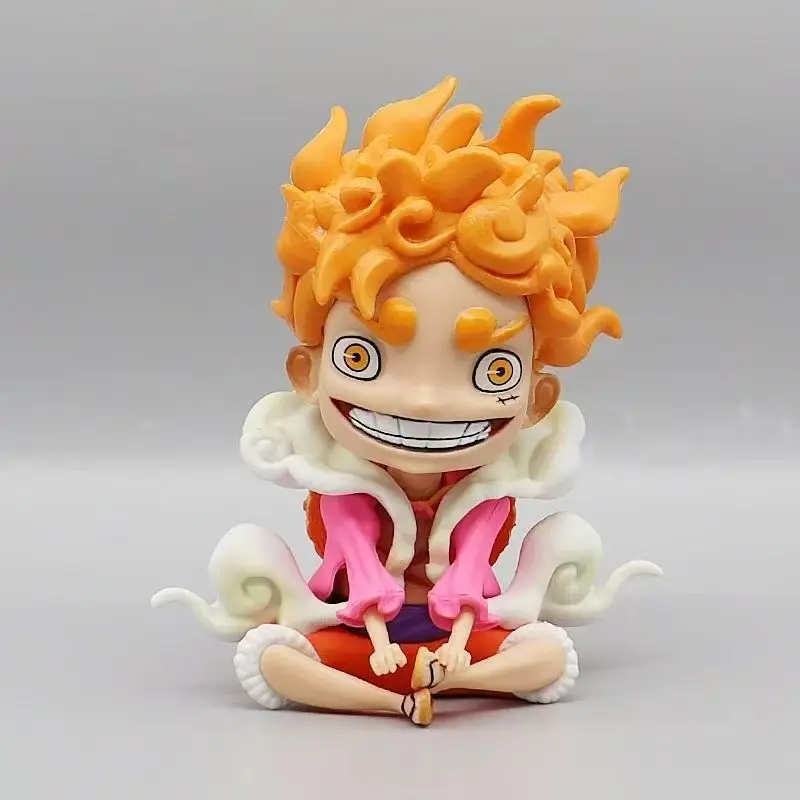 Anime figure One Piece chibi figure Nika Sun God Luffy figure big-headed One Piece car ornament gift for friends
