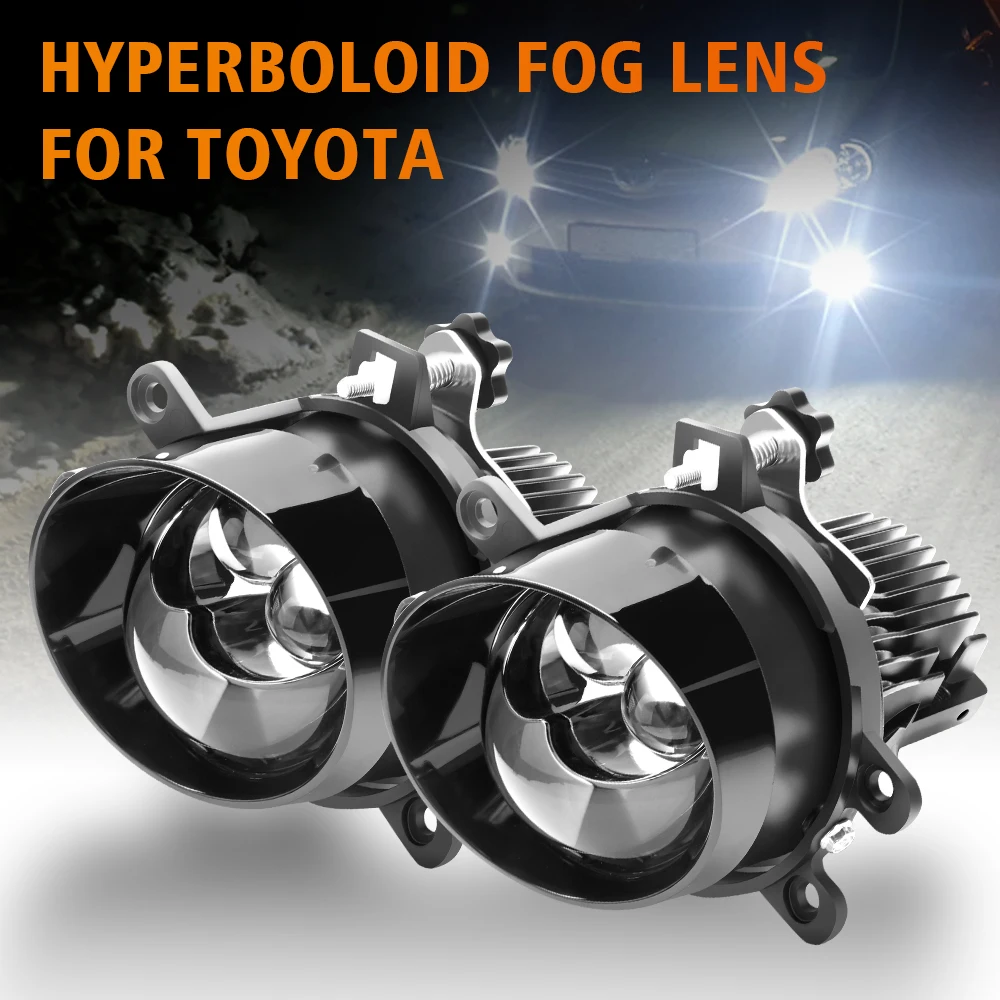 

3-дюймовые автомобильные противотуманные фары с объективом проектора Bi LED 16 В 6000 К, двойная прямая съемка для Toyota Camry Corolla Prius RAV4 Venza, универсальные