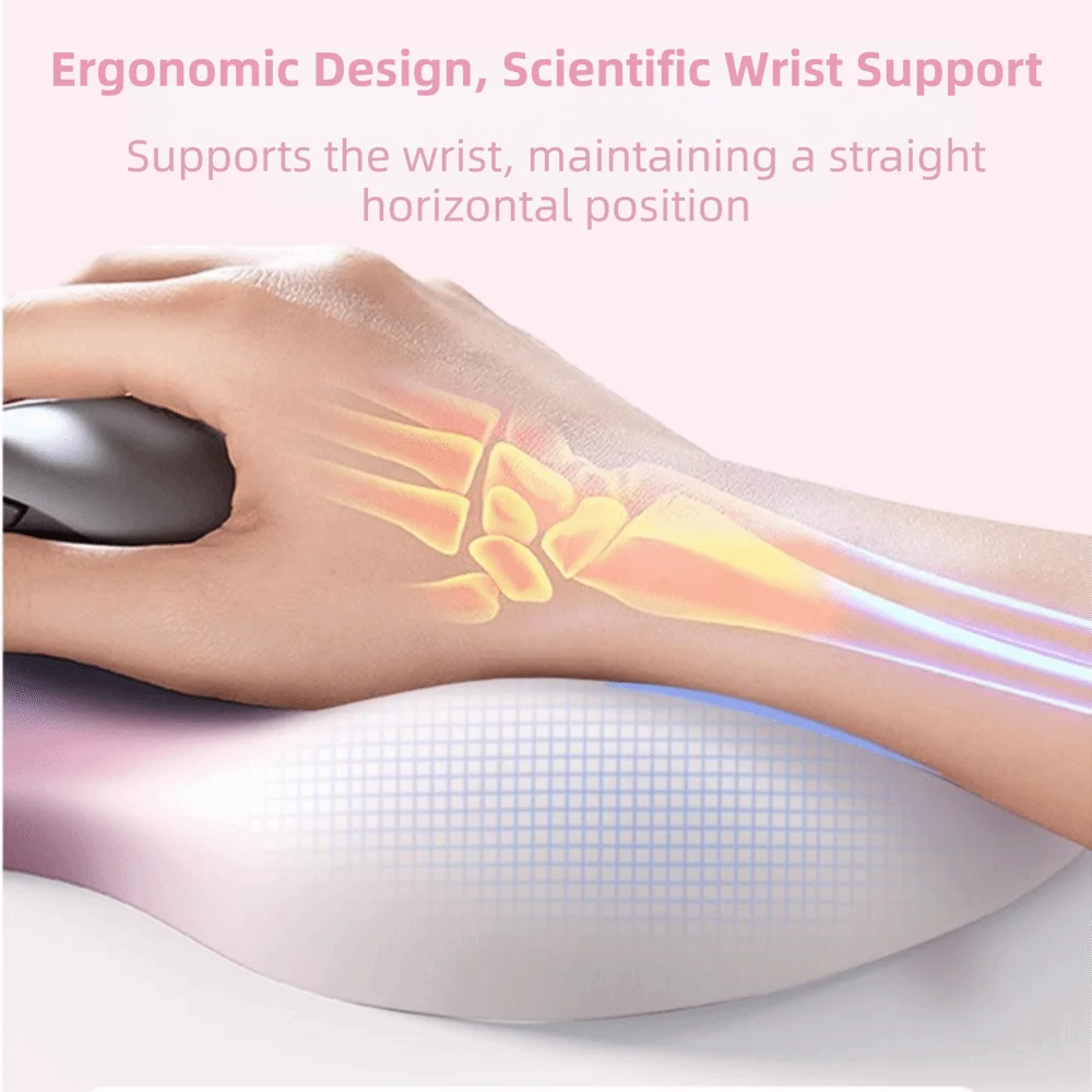 Creative Ergonomic Cozy Mouse Pad Comfortable Non-Slip Keyboard Wrist Support Breathable Thickened Hand Support Mouse Mat Office