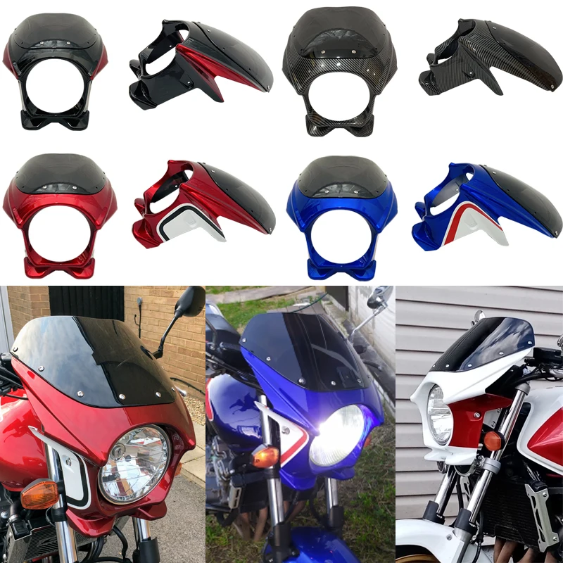 Motorcycle guide cover is suitable for Honda CB400 vtec head cover guide cover 400sf windshield ABS injection fairing cover Kit