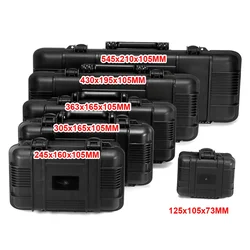 Waterproof 6 Sizes Black Hard Shell PP Carrying Case Portable Impactproof Shockproof Tool Holder Sponge Box