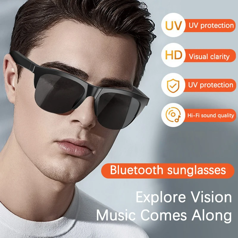 

UTHAI F06 умные Bluetooth-очки, беспроводные наушники, музыкальные очки, анти-синий свет, очки для перевода искусственного интеллекта, солнцезащитные очки