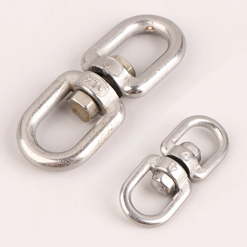 1Pc M4 M5 M6 M8 Rotating Universal Ring 8 Shape Unloading Shackle Wire Rope Lock Chain Connecting Buckle 304 Stainless Steel