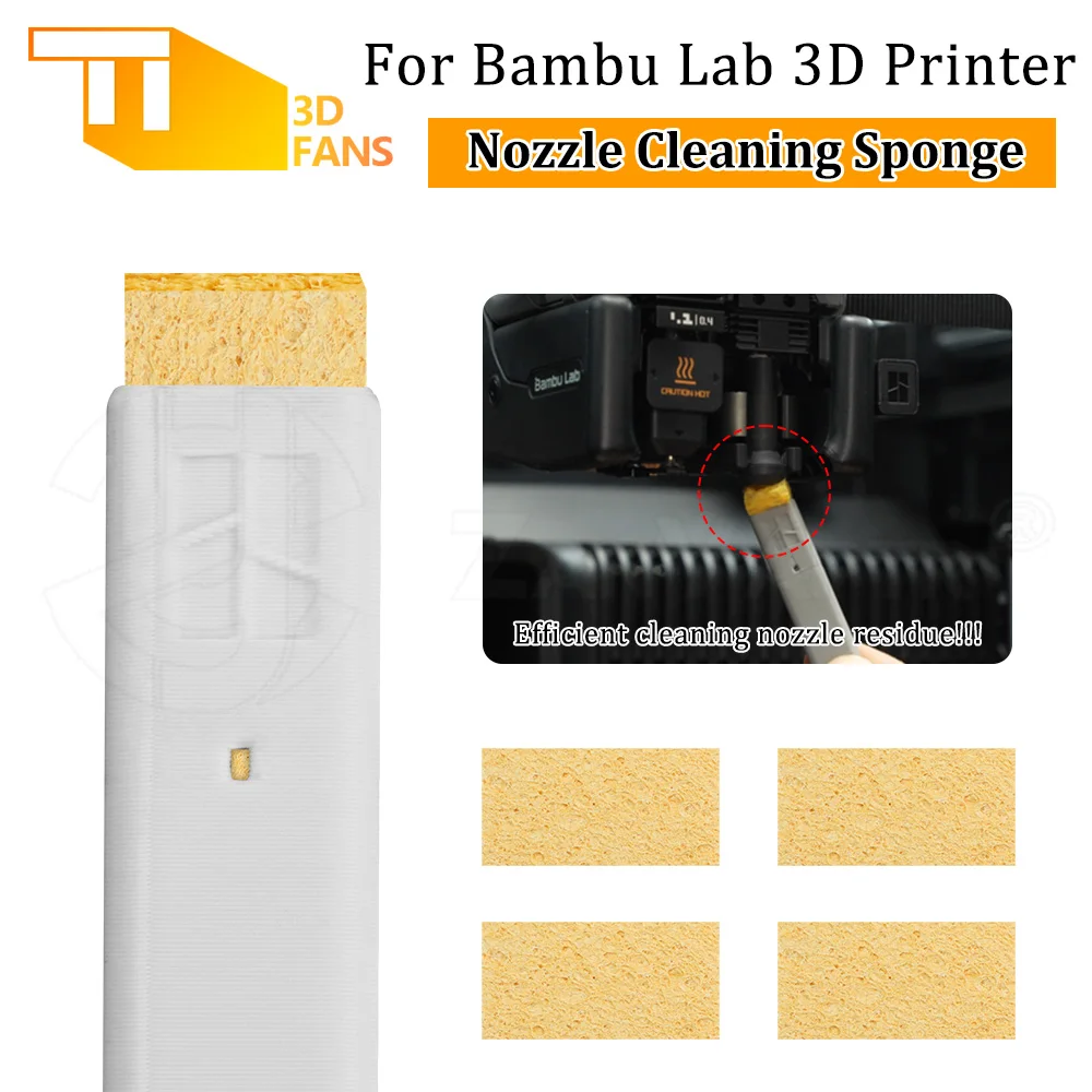 

Губка для чистки сопел 3D-принтеров Bambu Lab всех серий, термостойкая губка для очистки хотэнда, запчасти