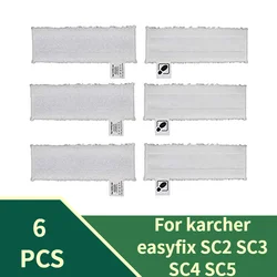 Hot 6 Pcs Microfiber Mop Cloth Pad for Karcher EasyFix SC 2, SC 3, SC 4, SC 5 Steam Cleaner Durable Replacement Accessories